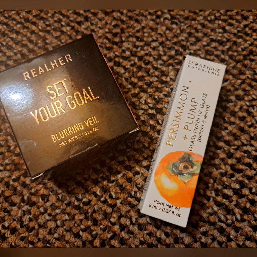 BUNDLE NWT real her setting powder and seraphine botanicals lip glaze